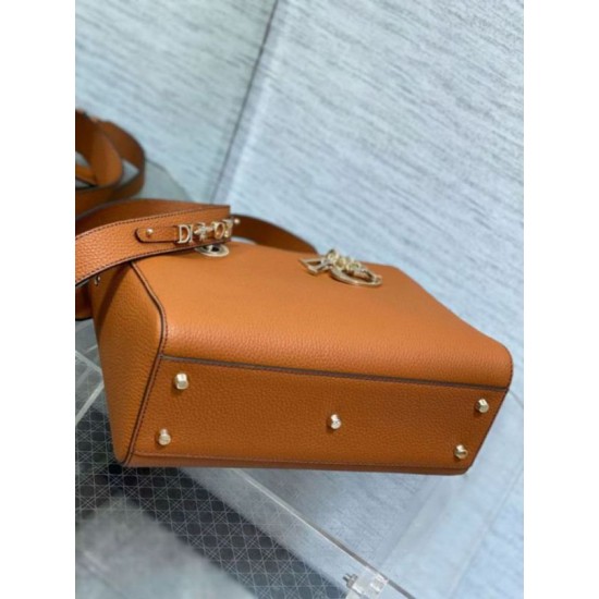 Replica Dior Medium Lady D-Sire My ABCDior Bag Brown Bull Leather