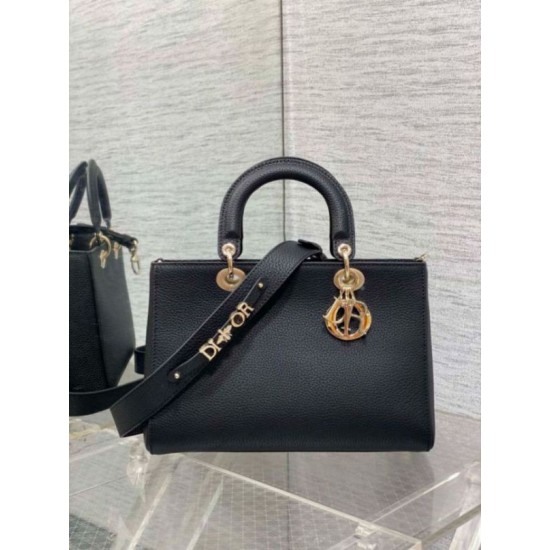 Replica Dior Medium Lady D-Sire My ABCDior Bag Black Bull Leather Replica Dior Medium Lady D-Sire My ABCDior Bag Black Bull Leather