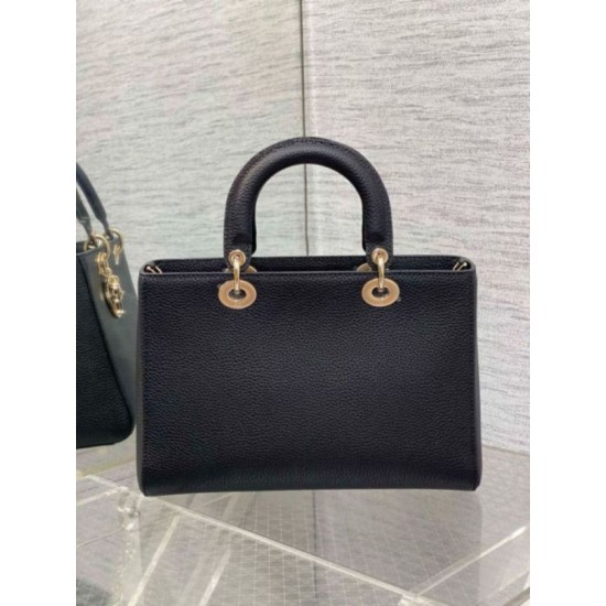 Replica Dior Medium Lady D-Sire My ABCDior Bag Black Bull Leather Replica Dior Medium Lady D-Sire My ABCDior Bag Black Bull Leather