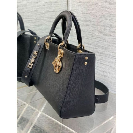 Replica Dior Medium Lady D-Sire My ABCDior Bag Black Bull Leather Replica Dior Medium Lady D-Sire My ABCDior Bag Black Bull Leather