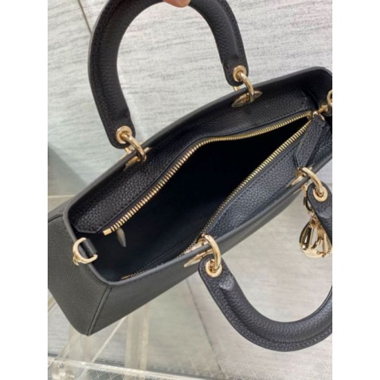 Replica Dior Medium Lady D-Sire My ABCDior Bag Black Bull Leather Replica Dior Medium Lady D-Sire My ABCDior Bag Black Bull Leather