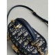 Replica Dior 30 Montaigne Mini Vanity Case Blue Oblique Jacquard