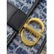 Replica Dior 30 Montaigne East-West Bag with Chain Blue Denim Oblique Jacquard