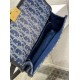 Replica Dior 30 Montaigne East-West Bag with Chain Blue Denim Oblique Jacquard