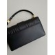 Replica Dior 30 Montaigne East-West Bag with Chain Black Calfskin