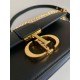 Replica Dior 30 Montaigne East-West Bag with Chain Black Calfskin