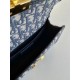 Replica Dior 30 Montaigne East-West Bag with Chain Blue Oblique Jacquard