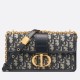 Replica Dior 30 Montaigne East-West Bag with Chain Blue Oblique Jacquard