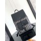 Fake Dior Saddle Backpack with Flap Beige Oblique Jacquard Replica