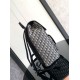 Fake Dior Saddle Backpack with Flap Beige Oblique Jacquard Replica