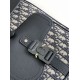 Fake Dior Saddle Backpack with Flap Beige Oblique Jacquard Replica