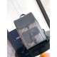Replica Dior Saddle Backpack with Flap Grey Oblique Jacquard