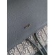 Replica Dior Saddle Backpack with Flap Grey Oblique Jacquard
