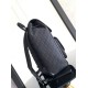 Fake Dior Saddle Backpack with Flap Black Oblique Jacquard Replica