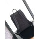 Fake Dior Saddle Backpack with Flap Black Oblique Jacquard Replica