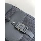 Fake Dior Saddle Backpack with Flap Black Oblique Jacquard Replica