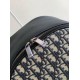 Replica Dior Saddle Zip Backpack Beige Oblique Jacquard