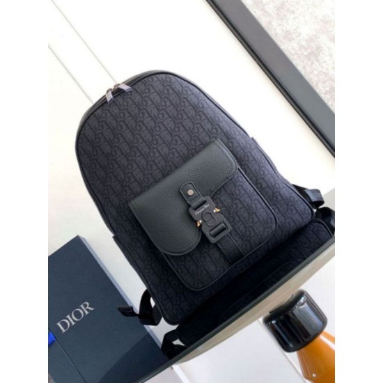 Replica Dior Saddle Zip Backpack Black Oblique Jacquard Fake Dior Saddle Zip Backpack Black Oblique Jacquard Replica