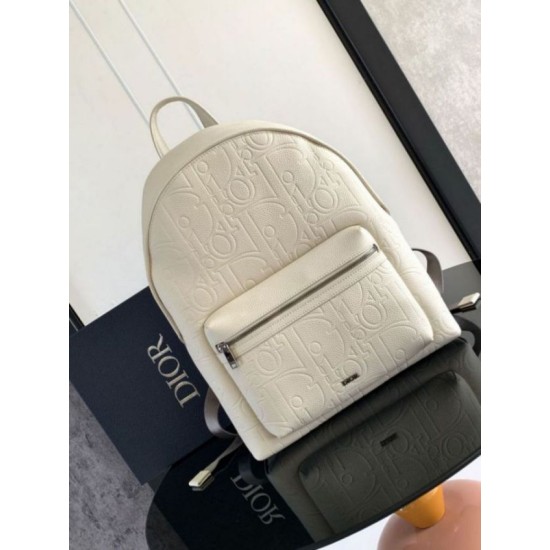 Replica Dior Rider 2.0 Zipped Backpack Beige Gravity Leather