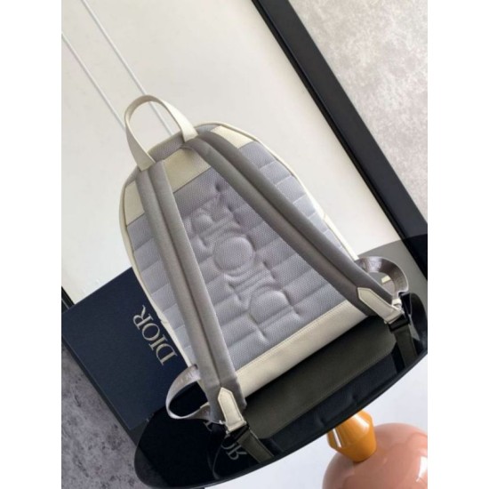 Replica Dior Rider 2.0 Zipped Backpack Beige Gravity Leather
