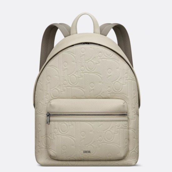 Replica Dior Rider 2.0 Zipped Backpack Beige Gravity Leather