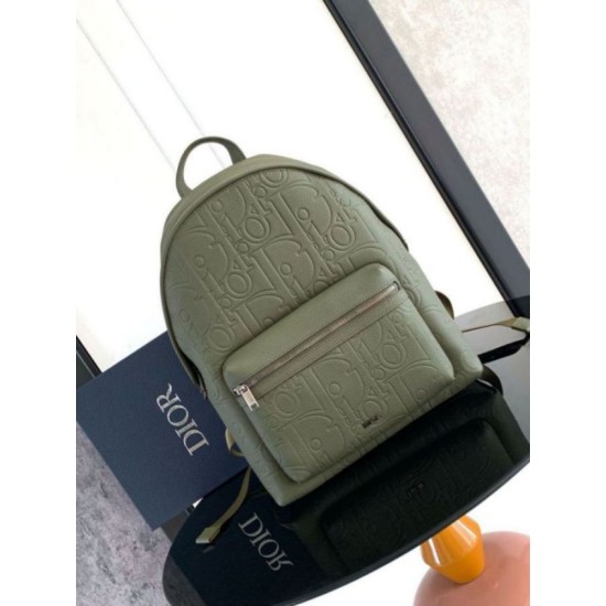 Replica Dior Rider 2.0 Zipped Backpack Khaki Gravity Leather