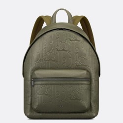 Replica Dior Rider 2.0 Zipped Backpack Khaki Gravity Leather