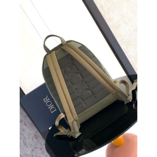 Replica Dior Rider 2.0 Zipped Backpack Khaki Gravity Leather