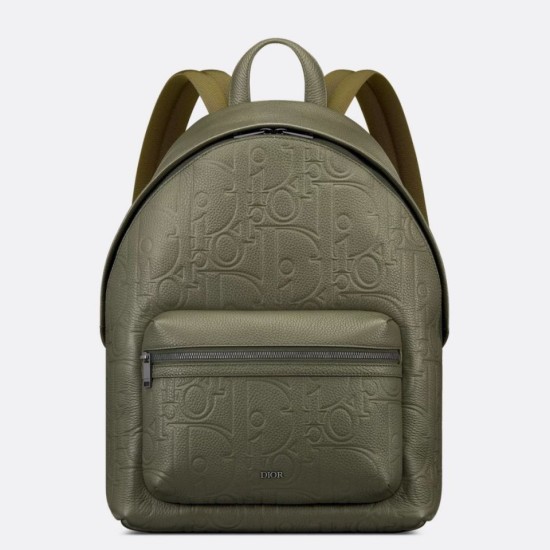 Replica Dior Rider 2.0 Zipped Backpack Khaki Gravity Leather