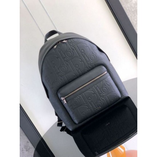Replica Dior Rider 2.0 Zipped Backpack Black Gravity Leather