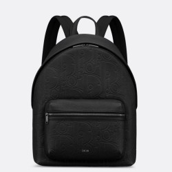 Replica Dior Rider 2.0 Zipped Backpack Black Gravity Leather