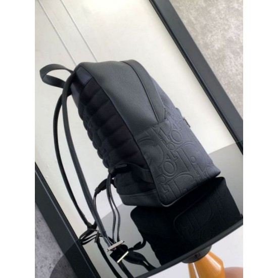 Replica Dior Rider 2.0 Zipped Backpack Black Gravity Leather