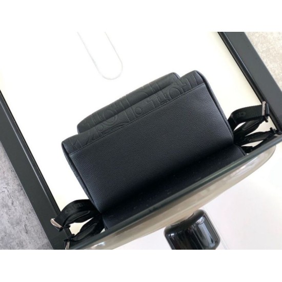 Replica Dior Rider 2.0 Zipped Backpack Black Gravity Leather