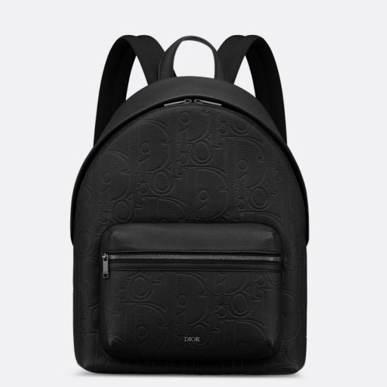 Replica Dior Rider 2.0 Zipped Backpack Black Gravity Leather