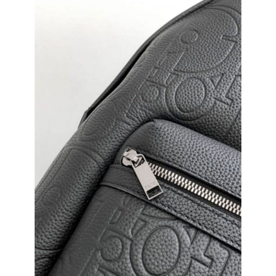 Replica Dior Rider 2.0 Zipped Backpack Black Gravity Leather