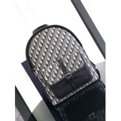 Replica Dior 8 Backpack Beige and Black Dior Oblique Jacquard