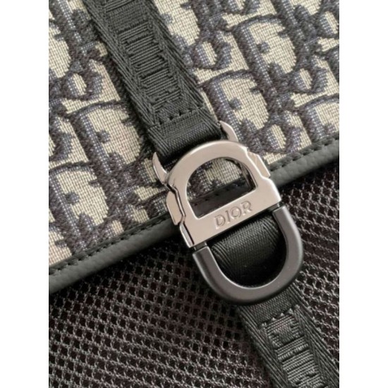Replica Dior 8 Backpack Beige and Black Dior Oblique Jacquard