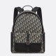 Replica Dior 8 Backpack Beige and Black Dior Oblique Jacquard