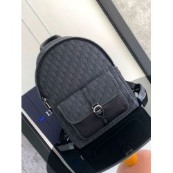 Replica Dior 8 Backpack Black Dior Oblique Jacquard