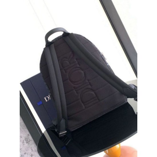 Replica Dior 8 Backpack Black Dior Oblique Jacquard