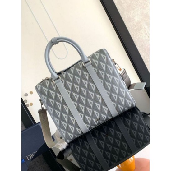 Replica Dior Lingot Briefcase Grey CD Diamond