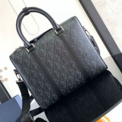 Replica Dior Lingot Briefcase Black CD Diamond Fake Dior Lingot Briefcase Black CD Diamond Replica
