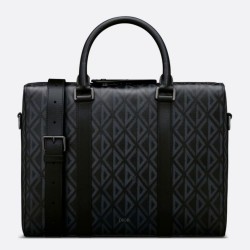 Fake Dior Lingot Briefcase Black CD Diamond Replica