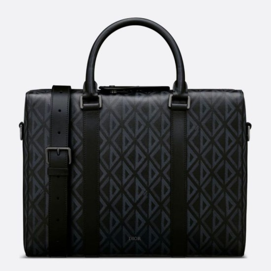 Fake Dior Lingot Briefcase Black CD Diamond Replica