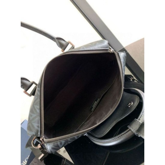 Fake Dior Lingot Briefcase Black CD Diamond Replica