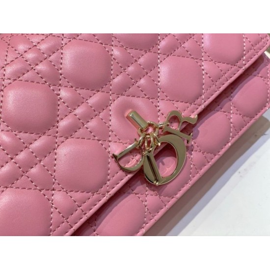 Replica Dior Miss Dior Top Handle Bag Melocoton Pink Cannage Lambskin Fake Dior Miss Dior Top Handle Bag Melocoton Pink Cannage Lambskin Replica