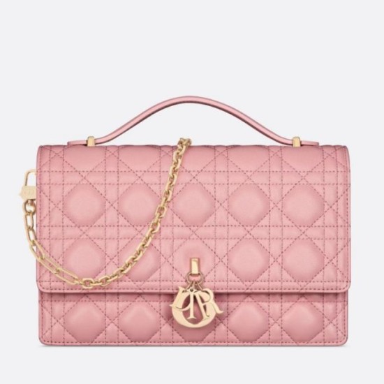 Replica Dior Miss Dior Top Handle Bag Melocoton Pink Cannage Lambskin Fake Dior Miss Dior Top Handle Bag Melocoton Pink Cannage Lambskin Replica