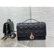 Replica Dior Miss Dior Top Handle Bag Black Cannage Lambskin