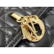 Replica Dior Miss Dior Top Handle Bag Black Cannage Lambskin