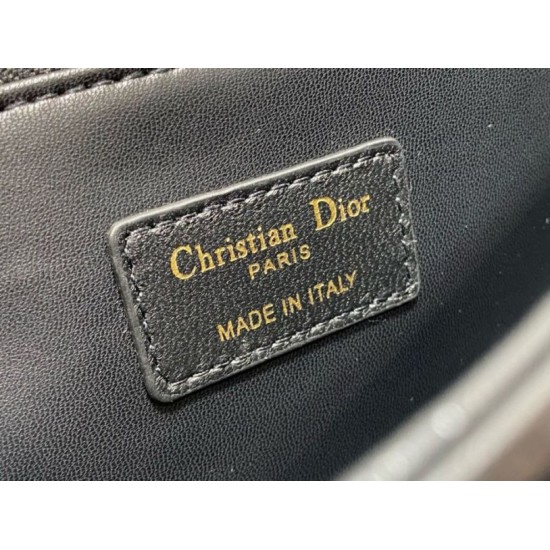 Replica Dior Miss Dior Top Handle Bag Black Cannage Lambskin